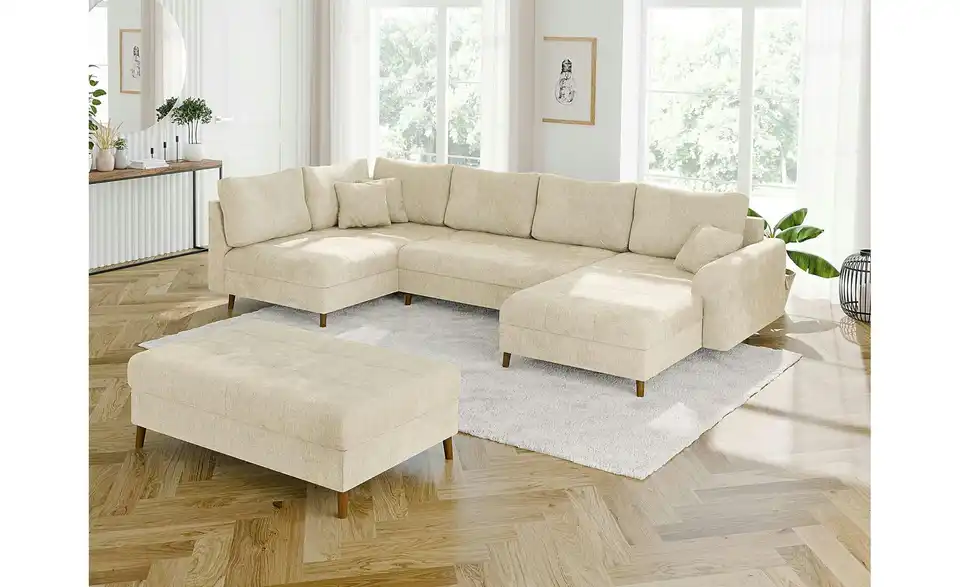 Wohnlandschaft mit Hocker, in Wohnsituation