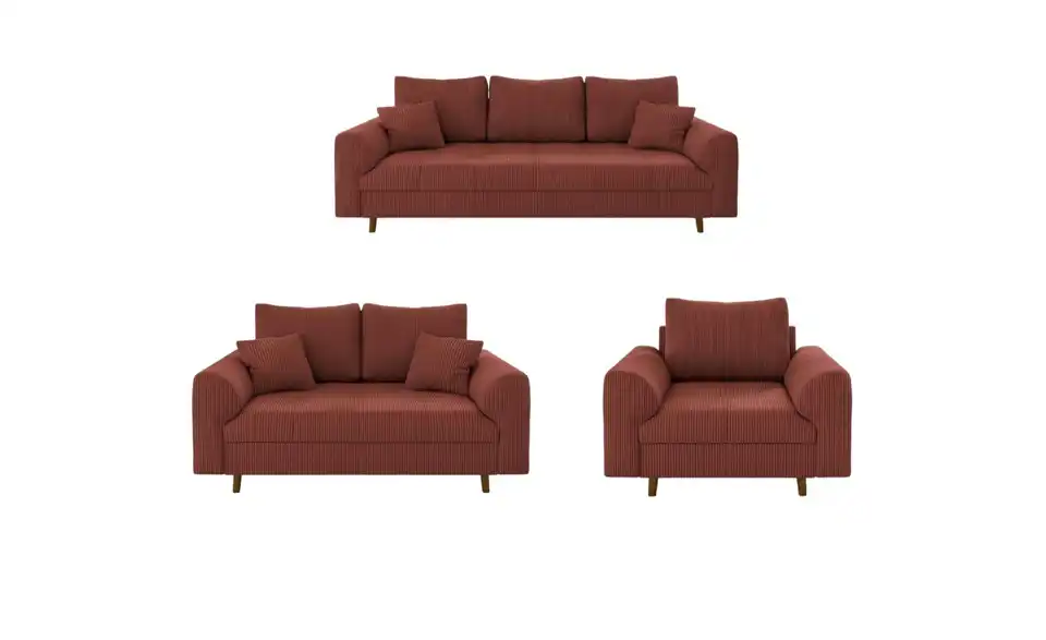 Polstergarnitur 3+2+1, Frontansicht