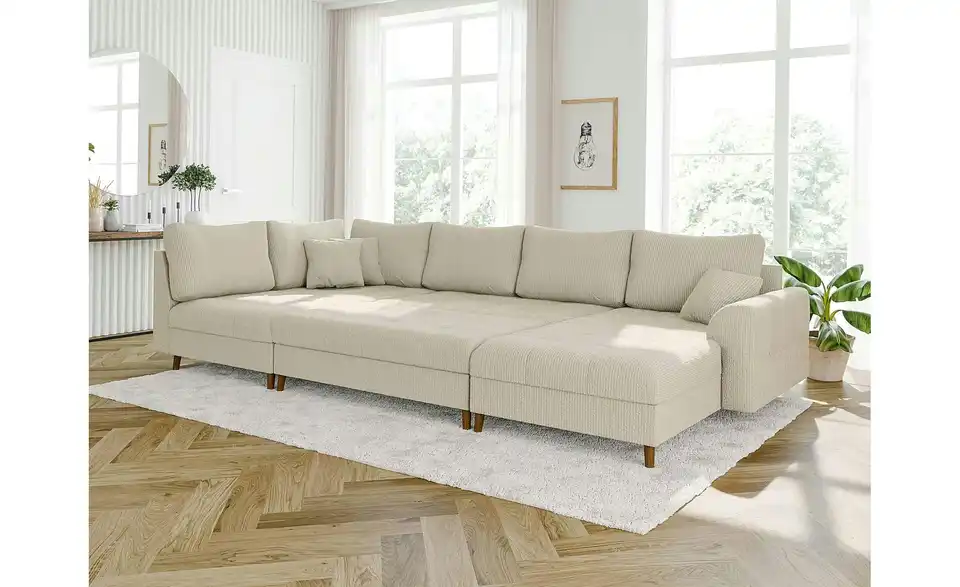 Wohnlandschaft mit Hocker, in Wohnsituation