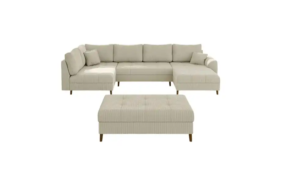 Wohnlandschaft mit Hocker, Frontansicht