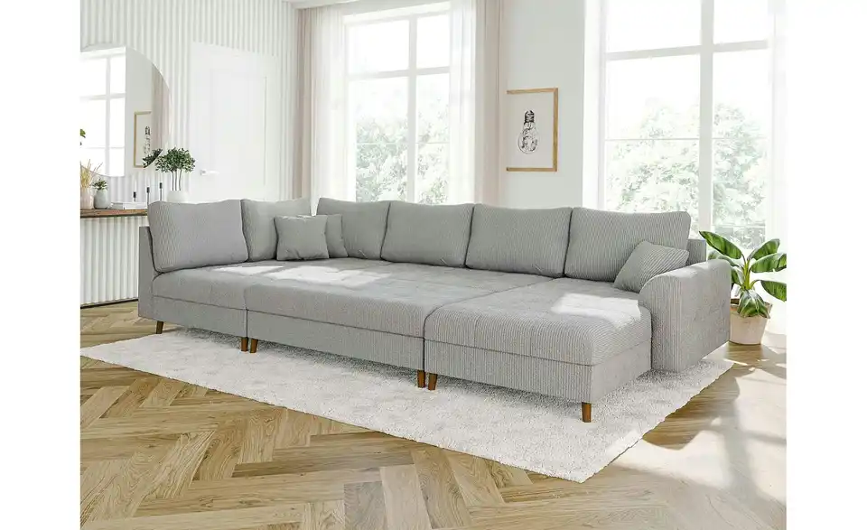 Wohnlandschaft mit Hocker, in Wohnsituation