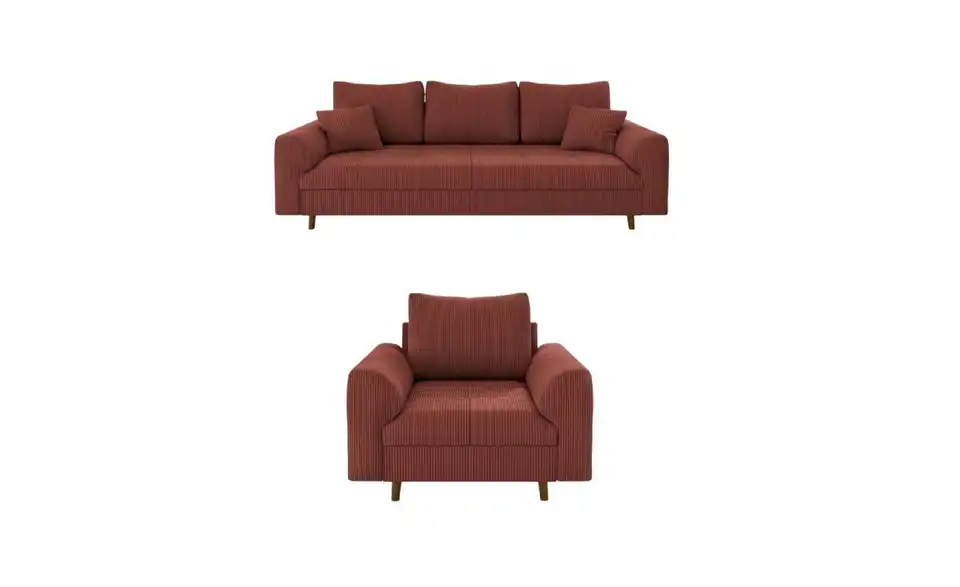 Polstergarnitur 3+1, Frontansicht