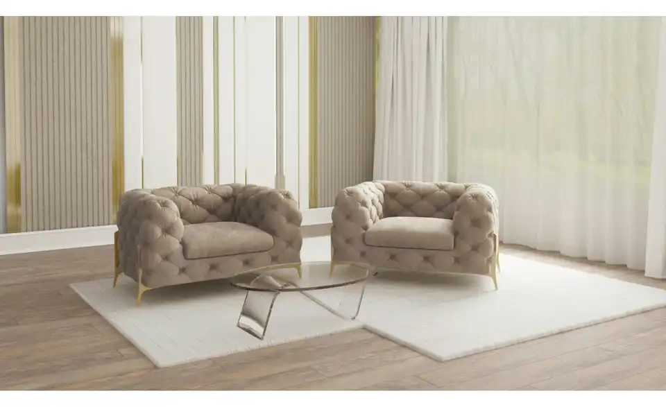 Chesterfield Sessel, in Wohnsituation