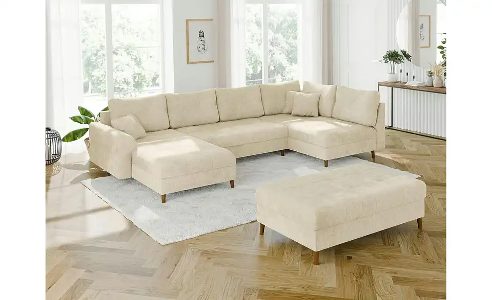 Wohnlandschaft mit Hocker, in Wohnsituation