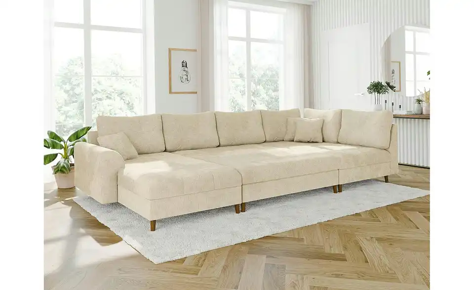 Wohnlandschaft mit Hocker, in Wohnsituation