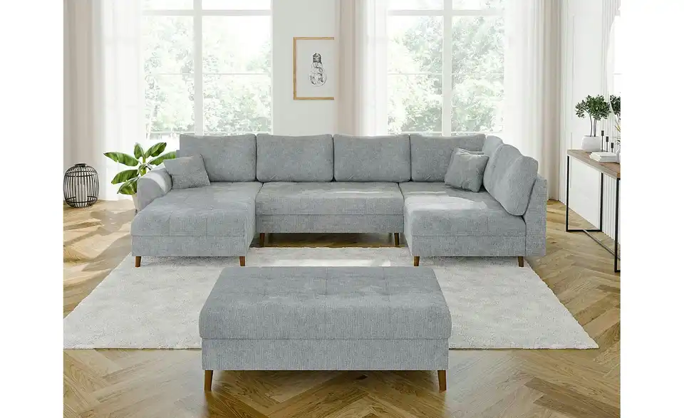 Wohnlandschaft mit Hocker, in Wohnsituation