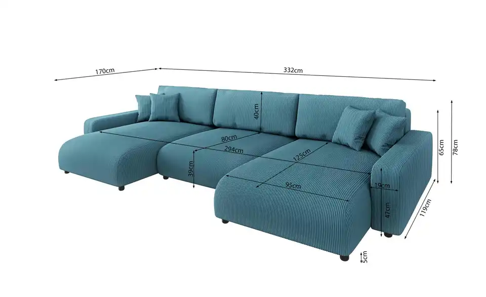 Wohnlandschaft, Bemaßung