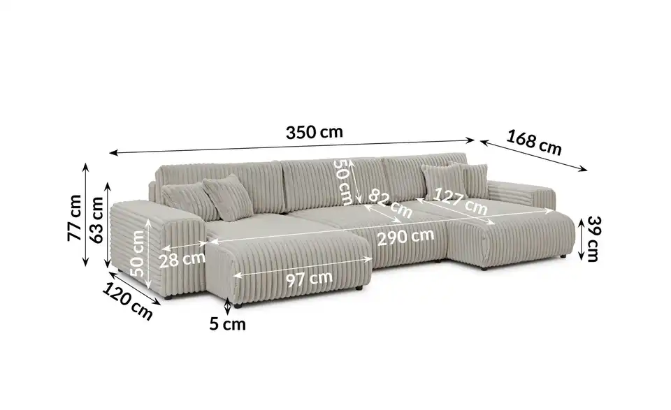 Wohnlandschaft, Bemaßung