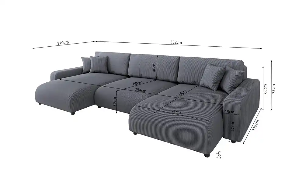 Wohnlandschaft, Bemaßung