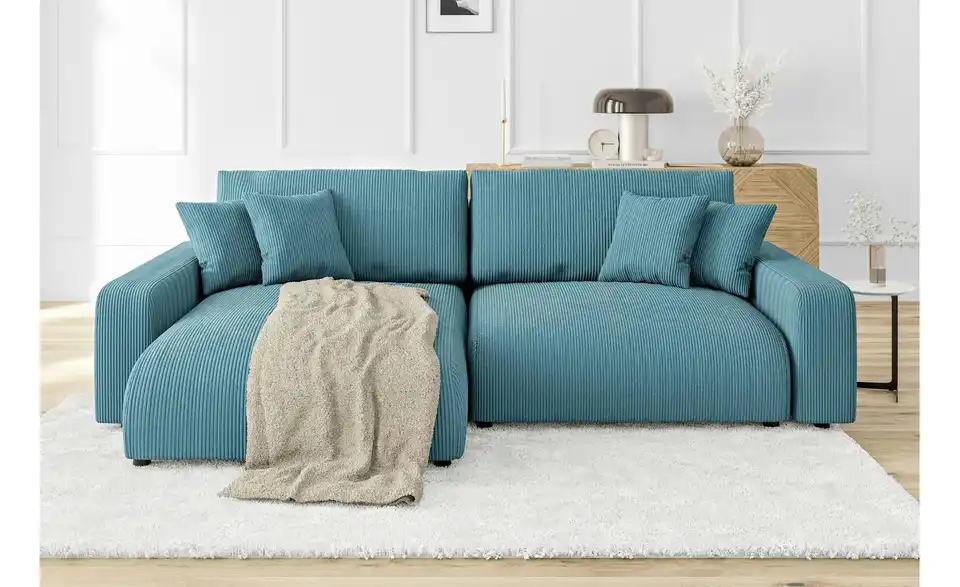 Ecksofa, in Wohnsituation