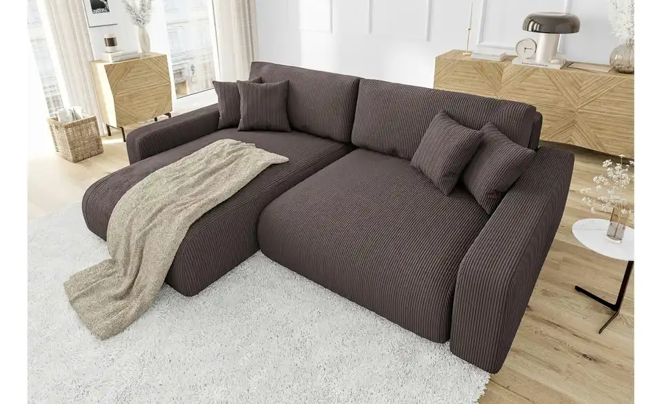 Ecksofa, in Wohnsituation