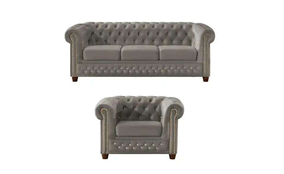 S-STYLE Polestergarnitur 3+1, Frontansicht