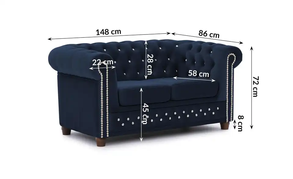 S-STYLE Einzelsofa, Bemaßung