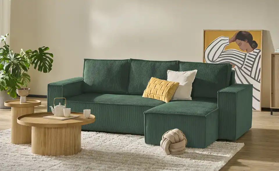 Ecksofa Xabia, in Wohnsituation
