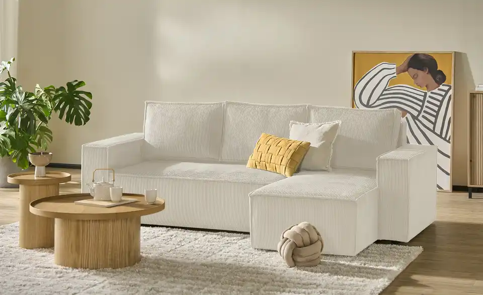 Ecksofa Xabia, in Wohnsituation