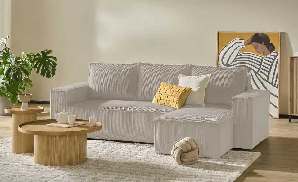 Ecksofa Xabia, in Wohnsituation