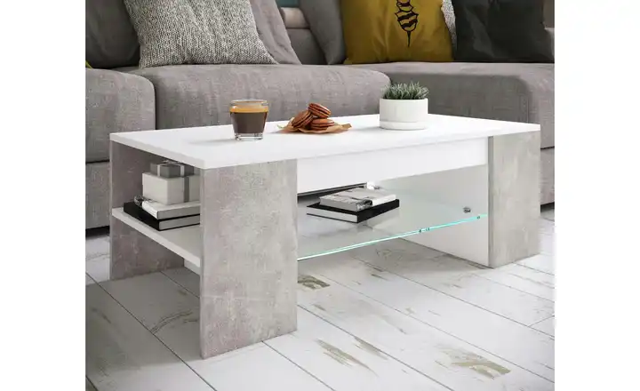 Couchtisch Ribatejo | Weiß, Betonoptik | Sconto
