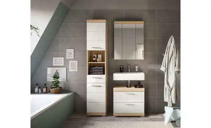 BadmöbelSet SCHLOONSEE, 3 teilig, bestehend aus Hochschrank