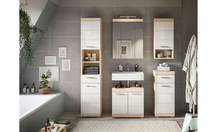Hängeschrank SCHLOONSEE, Breite 37cm, 1 Tür, 1 offenes Fächer, 1