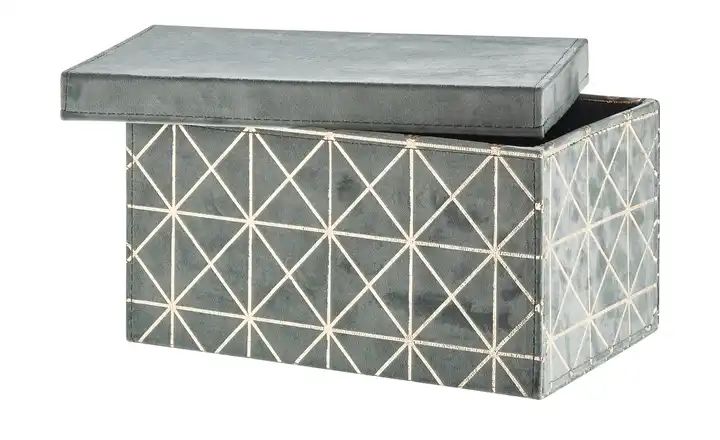 Aufbewahrungsboxen, 2er-Set | Grün / goldfarbig