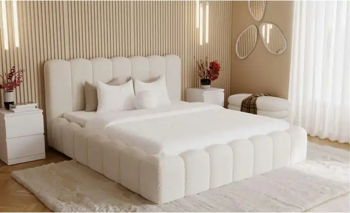 GrainGold Polsterbett mit Stauraum Smile | 160x200 cm, Beige