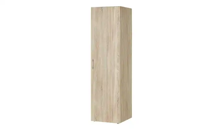 Schrank, 1-türig Multischrank-System Eiche sägerau (Nachbildung) 50 cm