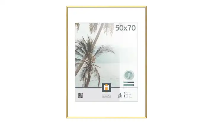 Kunststoffrahmen Kyoto 50x70 cm Goldfarben