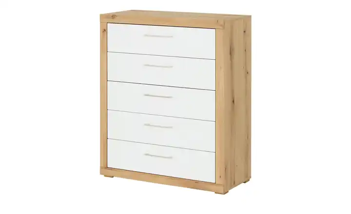 smart Kommode Oslo Wildeiche (Nachbildung), Weiß