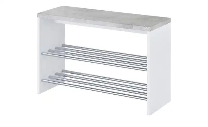 Bank mit Schuhablage Betonoptik