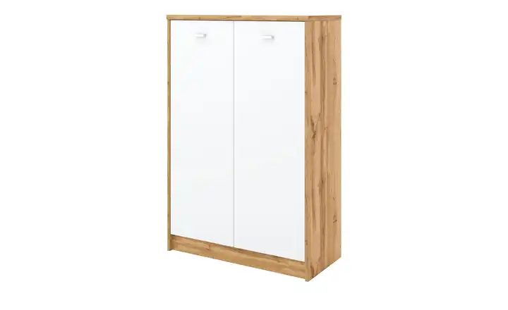 Kommode Ravenna Eiche (Nachbildung), Weiß 74 cm 111,4 cm ohne Schubladen