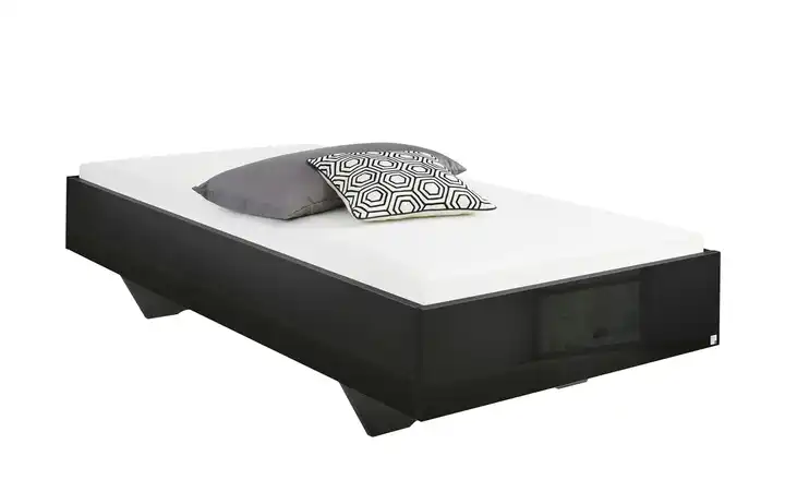 Futonbett Phoenix Grau, hochglanz 90 cm