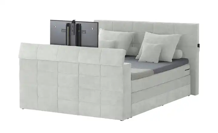 Boxspringbett Denver 6 Hellgrau