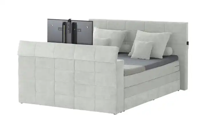Motor-Boxspringbett Denver 6 Hellgrau