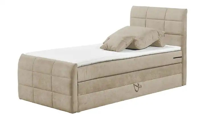 Boxspringbett Kuba 3 Sand 100 cm