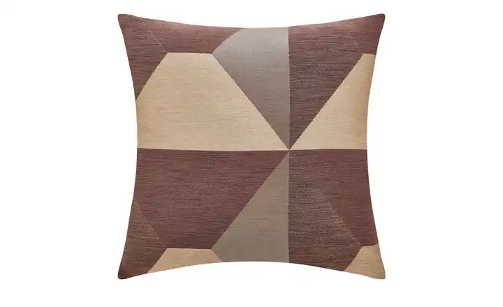 como Kissen Trapez Rotbraun, Beige