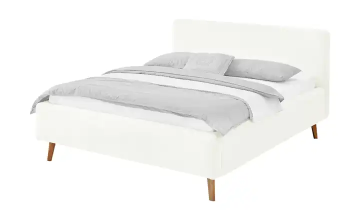 Polsterbettgestell Mattis Creme Teddy 180 cm mit Bettkasten