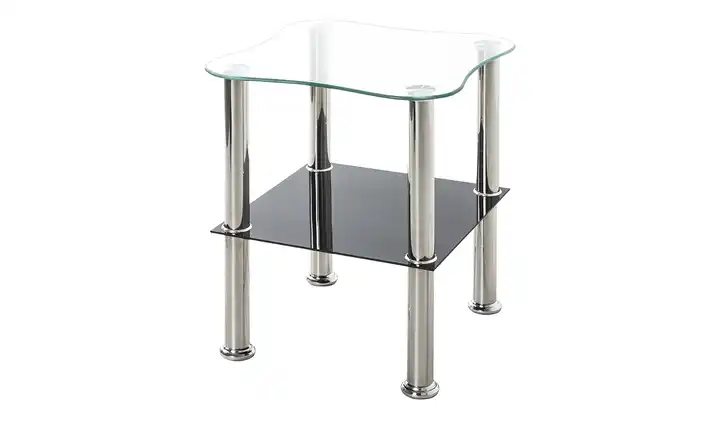 Beistelltisch Korfu transparent, Schwarz