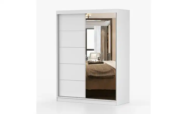 Schwebetürenschrank 2-türig Vista Weiß