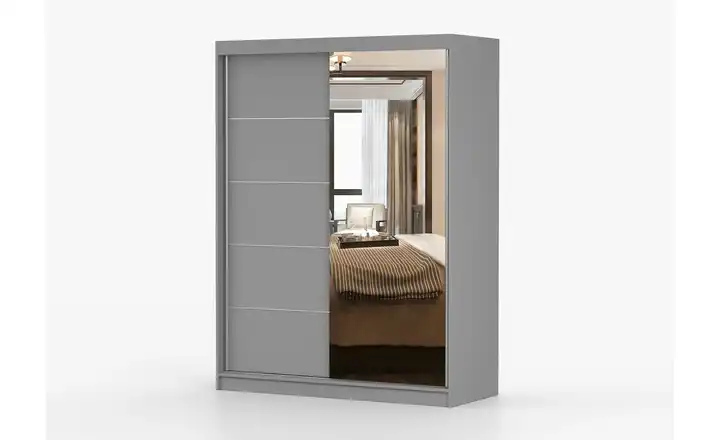 Schwebetürenschrank 2-türig Vista Grau