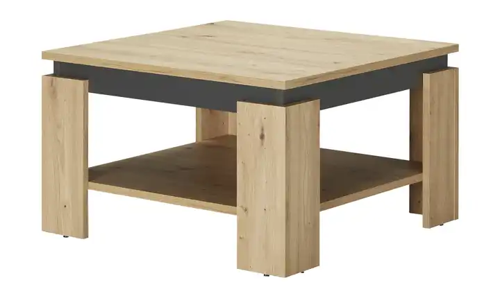 Couchtisch Tim III Anthrazit, Eiche Artisan (Nachbildung)