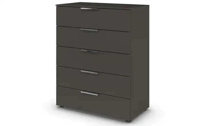 Kommode Flipp Graphit Graphit Front: Dekor, Oberboden: Dekor 80 cm verchromt