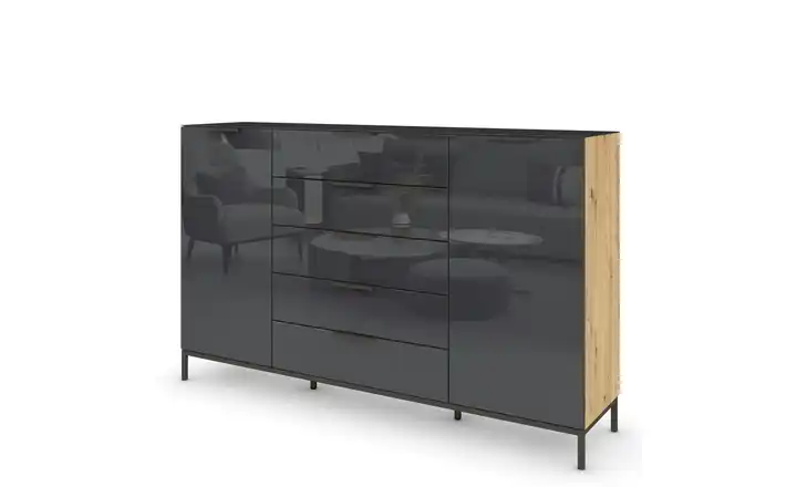 Highboard Flipp Graphit 180 cm Eiche Artisan (Nachbildung)