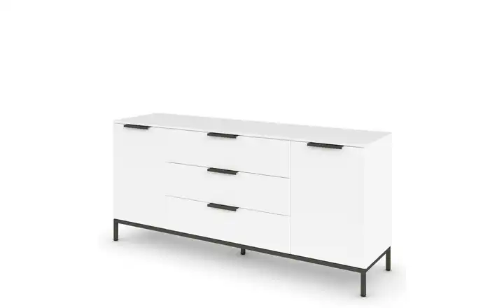 Sideboard Flipp Weiß Front: Dekor, Oberboden: Dekor Graphit