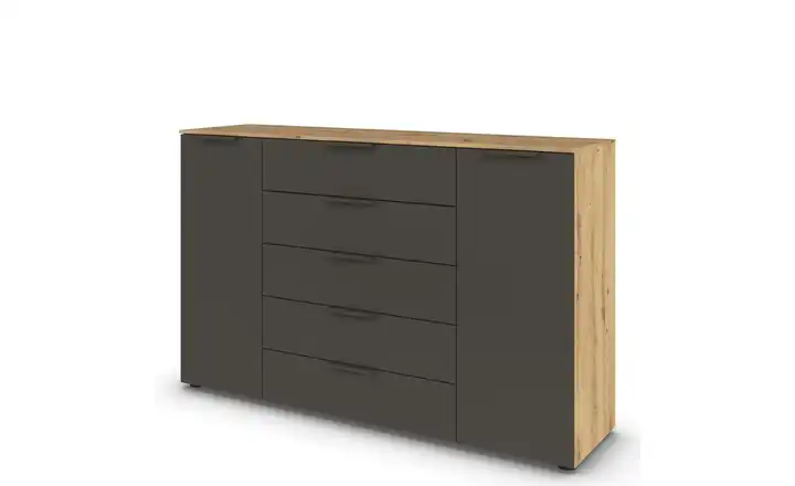 Sideboard Flipp Graphit, Eiche Artisan (Nachbildung) Front: Dekor, Oberboden: Dekor 160 cm Graphit