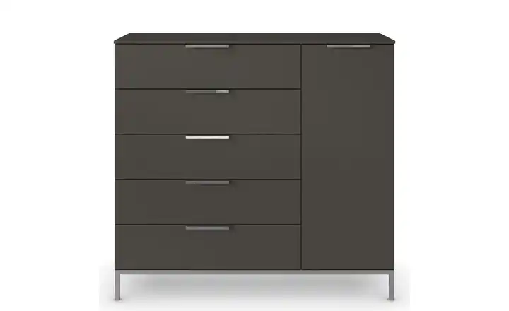 Sideboard Flipp Graphit Front: Dekor, Oberboden: Dekor verchromt