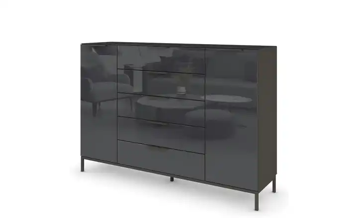 Highboard Flipp Graphit 160 cm Basaltgrau, Graphit