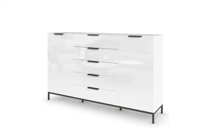 Highboard Flipp Graphit 180 cm Weiß