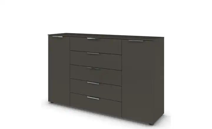 Sideboard Flipp Graphit Front: Dekor, Oberboden: Dekor 160 cm verchromt