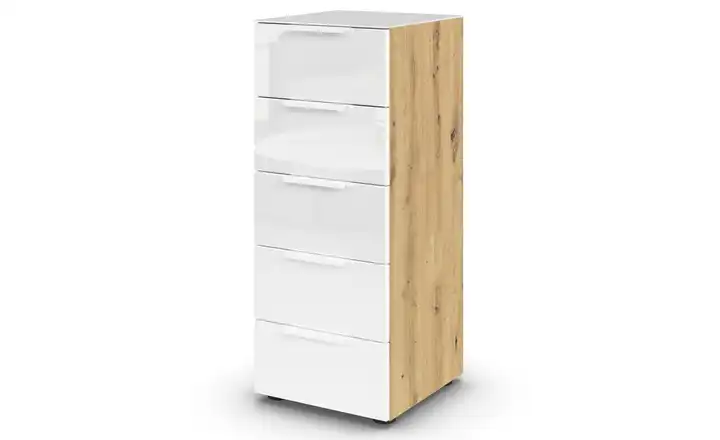 Kommode Flipp 40 cm Weiß Weiß, Eiche Artisan (Nachbildung)
