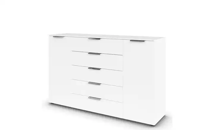 Sideboard Flipp Weiß Front: Dekor, Oberboden: Dekor 160 cm verchromt